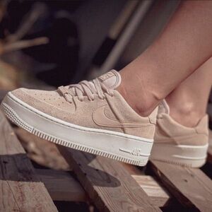 Nike Air Force Sage Low Beige Suede Women's size 6.5